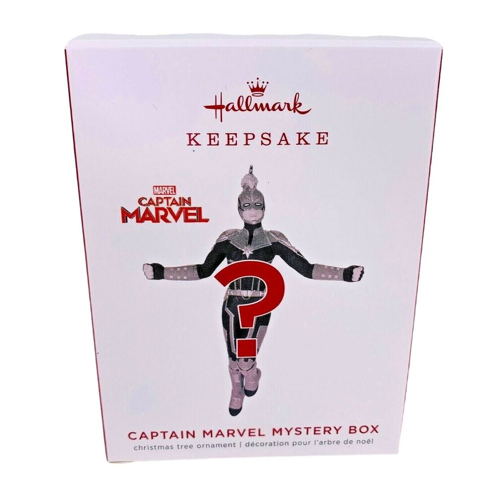 Hallmark Keepsake Mystery Ornament Captain Marvel Red and Blue 2019 NEW - Picture 3 of 5